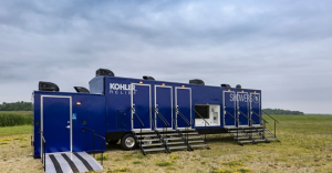 Disaster relief shower trailer