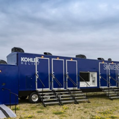 Disaster relief shower trailer